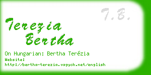 terezia bertha business card